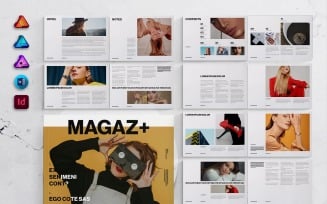 Inspiring Magazine Template Landscape for MS Word, InDesign, Affinity Suites