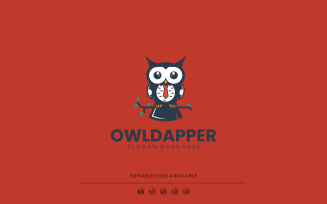 Mascot Silhouette Owl Logo Design
