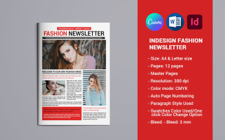 Printable Fashion Newsletter Template