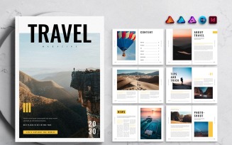 Travel and Explore Magazine Template for MS Word, InDesign and Affinity Suites