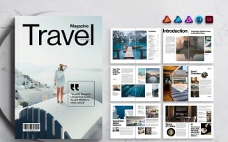 Travel Magazine Template for MS Word, InDesign, Affinity Suites