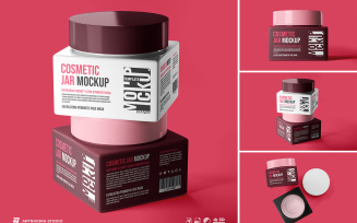 Cosmetic Jar Mockup Sets Design