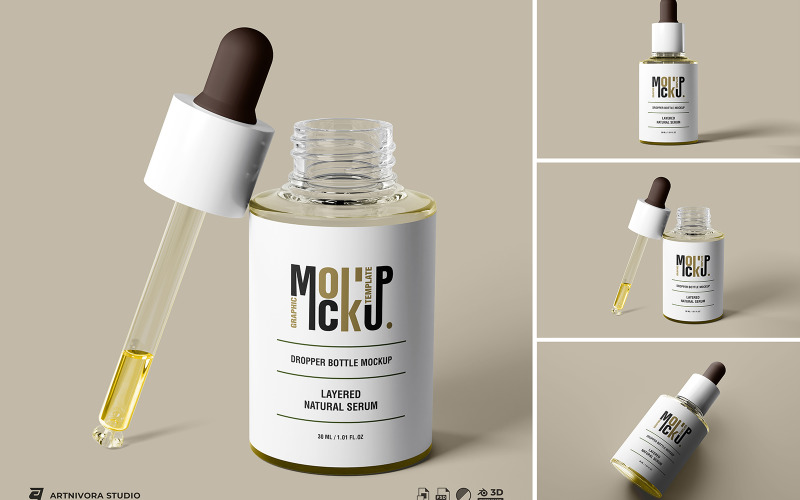 Dropper Bottle Mockup Sets Design Product Mockup