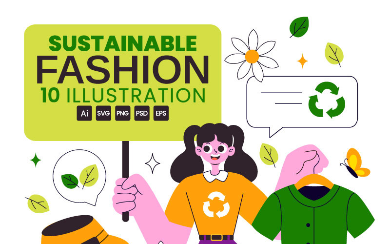 10 Sustainable Fashion Illustration