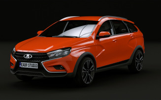 2023 Lada Vesta SW Cross 3d model