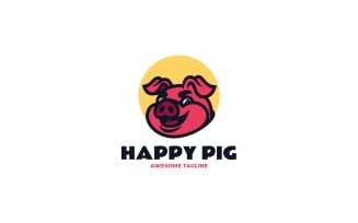 Mascot Character Pig Logo Design
