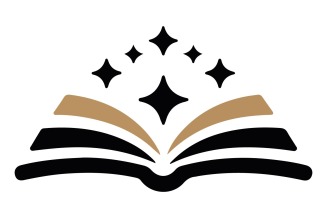 A minimalist logo book icon