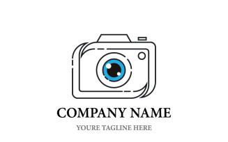Camera Line Logo Template