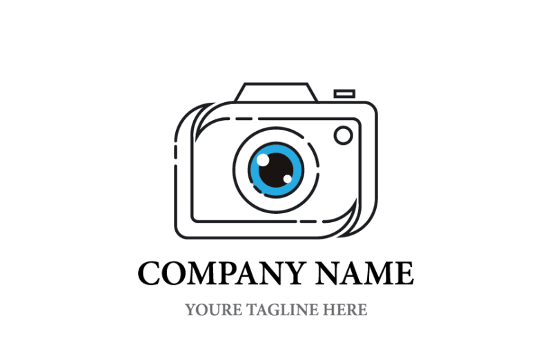 Camera Line Logo Template