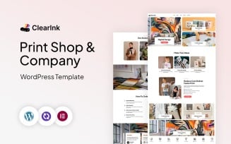 ClearInk – Print Shop & Printing Company WordPress CMS Elementor Template