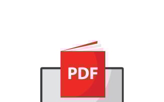 Digital Document Reading Laptop PDF Icon Business Banner