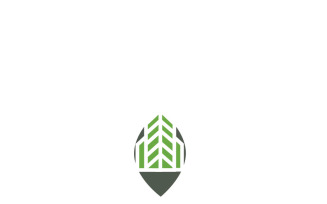 Eco-Friendly Green City Logo Design with Leaf