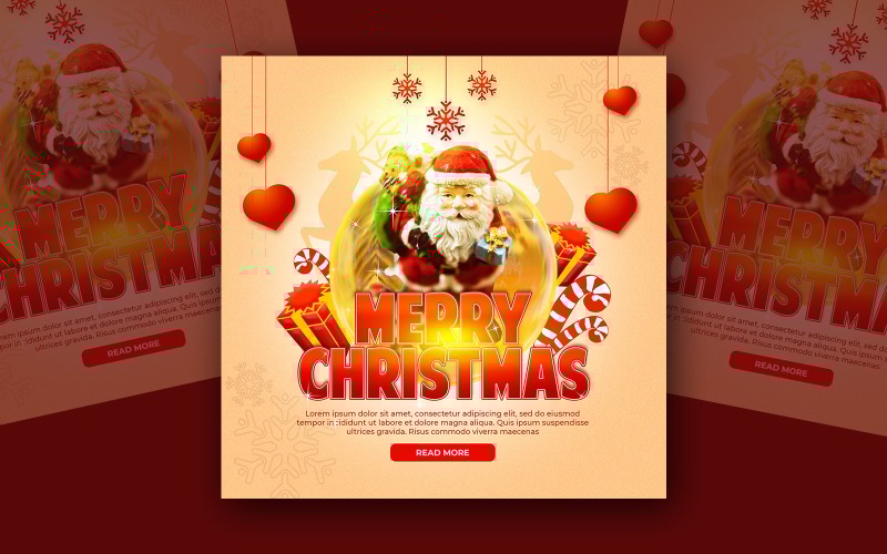 Merry Christmas Social Media Template