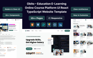 Obito – Education E-Learning Online Course Platform UI React TypeScript Website Template