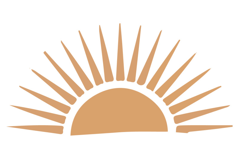 The sun silhouette vector design Illustration