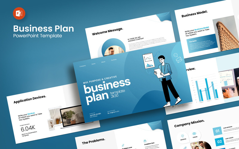 Creative Business Plan Layout Template PowerPoint Template