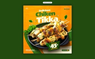 Delicious Food Menu Social Media Post Template