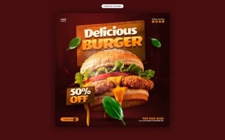 Food Menu Social Media Post Template