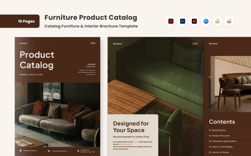 Furniture Product Catalog Brochure Magazine Template