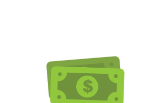 Green Dollar Bills Currency Vector Illustration
