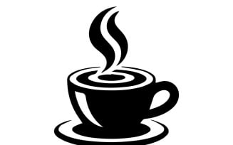 Minimalist realistic coffee cup logo