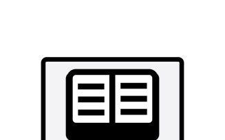 Modern Tablet with E-Book Open - Mobile Reading & Digital Library App Icon