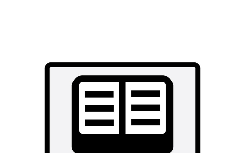 Modern Tablet with E-Book Open - Mobile Reading & Digital Library App Icon Vector Graphic