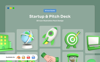 Startup Presentation 3D Icon Pack