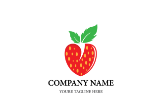 Strawberry Fresh Logo Template