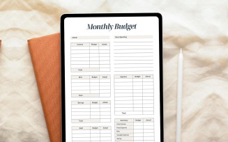 Canva Monthly Budget Planner Template