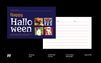 Halloween Costume Party Greeting Card