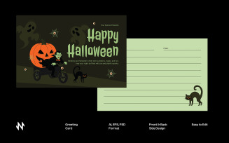 Halloween Spooky Party Greeting Card