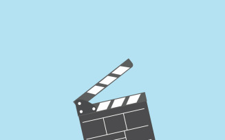 Hollywood Filmmaker Clapboard Icon Vector Illustration