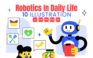 10 Robotics in Daily Life Illustration