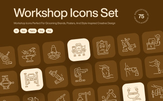Modern Workshop Icon Art Set