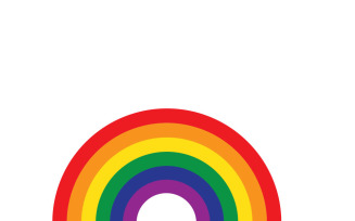 Vibrant Rainbow Logo Vector Icon - Colorful Symbol Design