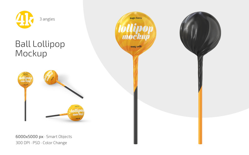 Ball Lollipop Mockup PSD Templates Product Mockup