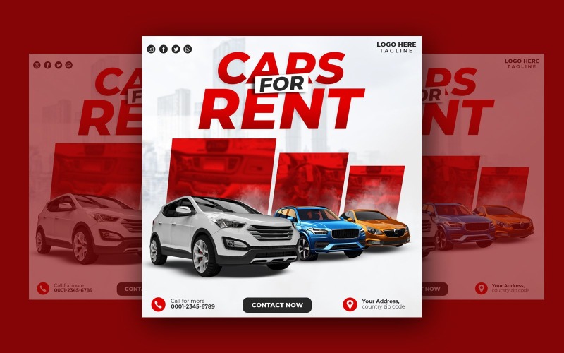 Car Rent Social Media Post Template