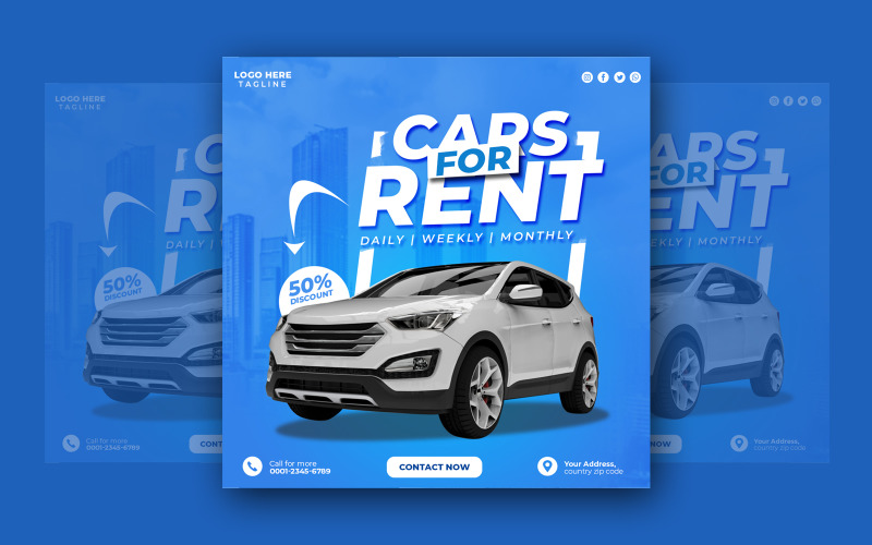 Car Rent Social Media Template