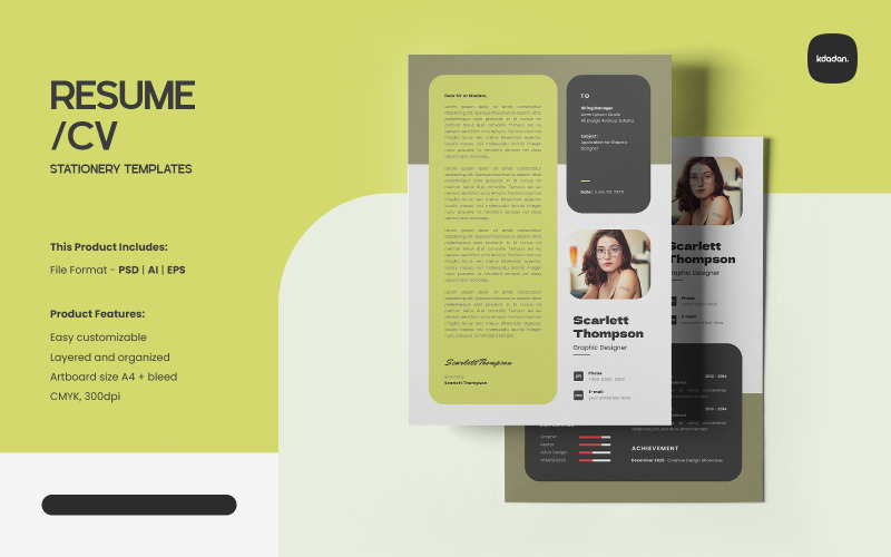 Creative Modern Resume/CV – Vol. 344 Resume Template