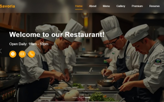 Savoria – Restaurant Clean Bootstrap Landing Page Template
