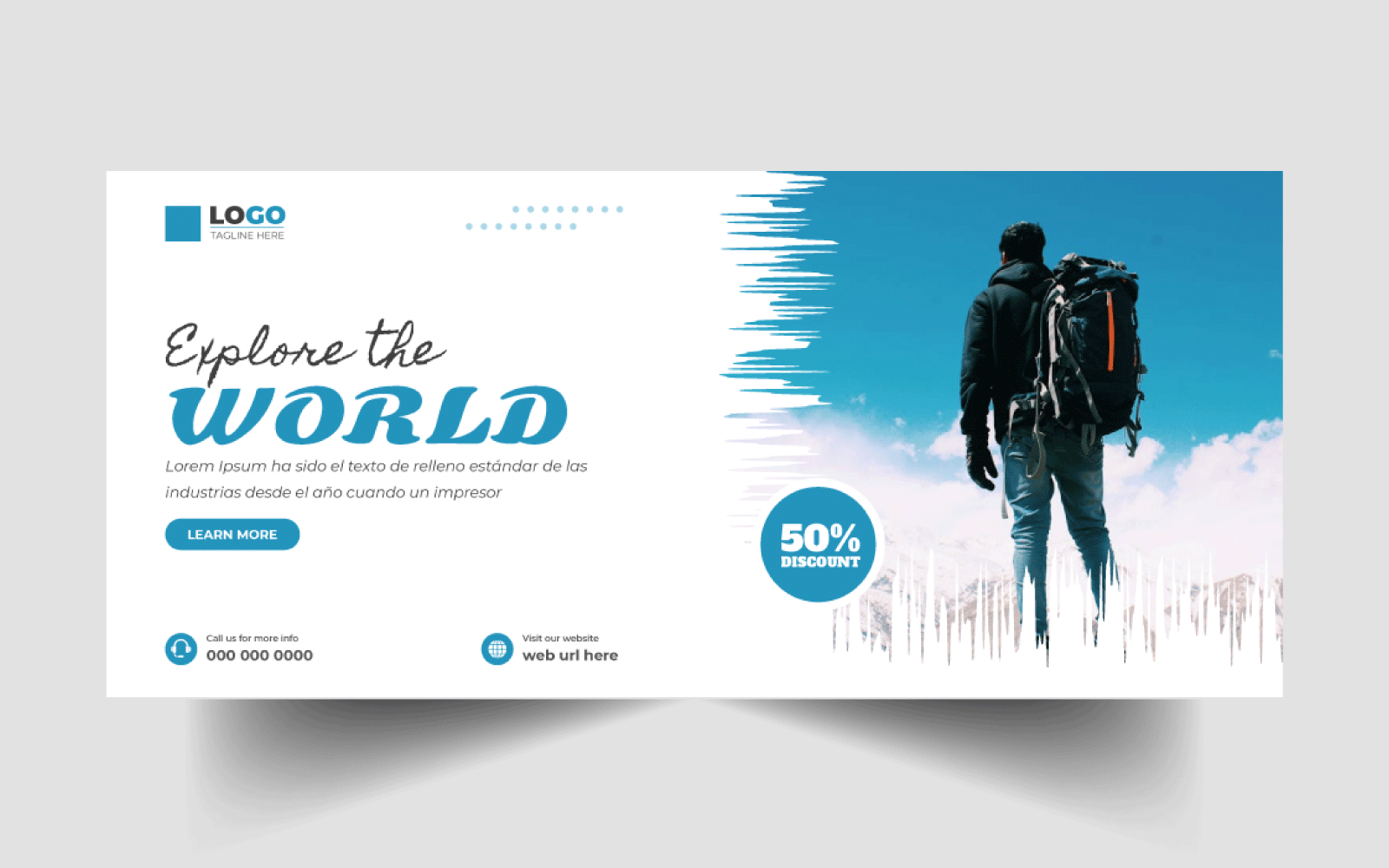 Tour and Travel Agency Facebook Cover Template Ver-2 Social Media
