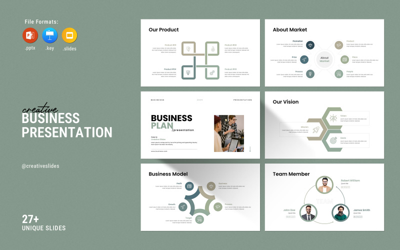 Business - Plan Presentation Template PowerPoint Template