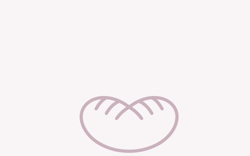 Elegant Bakery Logo Template with Line Art Illustration