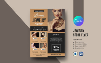 Jewelry Store Flyer Template – Elegant & Customizable Design