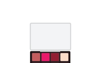 Modern Eyeshadow Palette Makeup Collection Vector Template