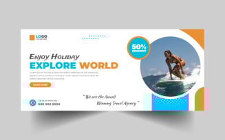 Tour and Travel Agency Facebook Cover Template Ver-12