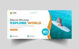 Tour and Travel Agency Facebook Cover Template Ver-5
