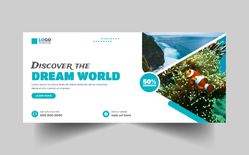 Tour and Travel Agency Facebook Cover Template Ver-7 Social Media