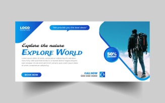 Tour and Travel Agency Facebook Cover Template Ver-8